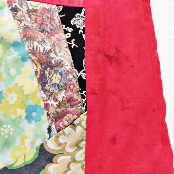 Vintage Patchwork Scrap Crazy Quilt Handmade Full - Picture 12 of 12